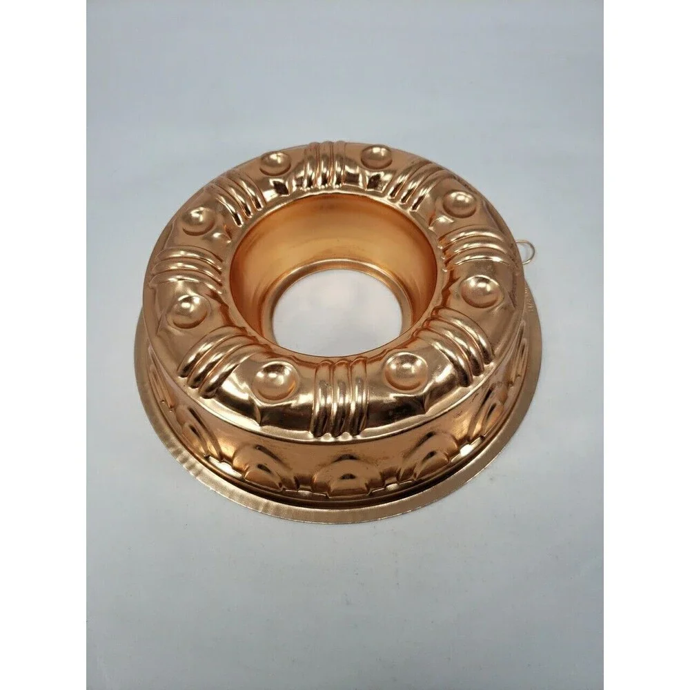 Copper Color Jello Gelatin Cake Ring Mold 3.5 Cups Hook Wall Decor MCM Vintage